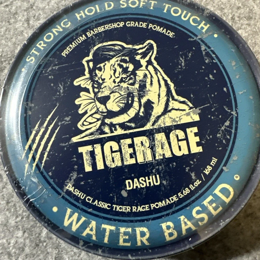 DASHU Classic Tiger Rage Pomade Water Based 5.68oz Strong Hold & Soft New Sealed